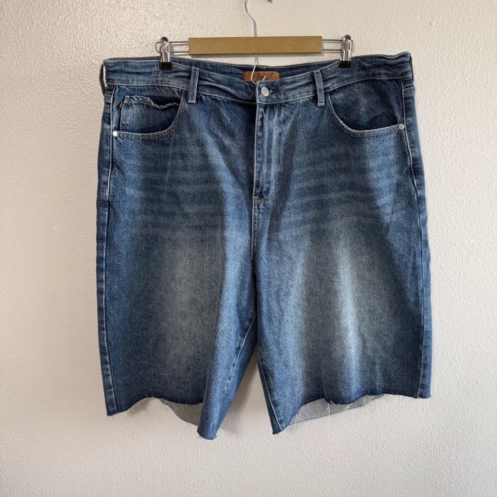 Judy Blue Size 3XL Denim Jorts Jean Shorts Bermuda Relaxed Minimalist Boho